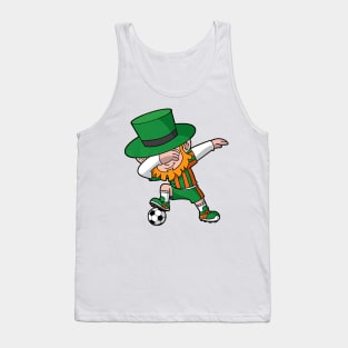 Dabbing Leprechaun Soccer Irish St Patricks Day Dab Tank Top